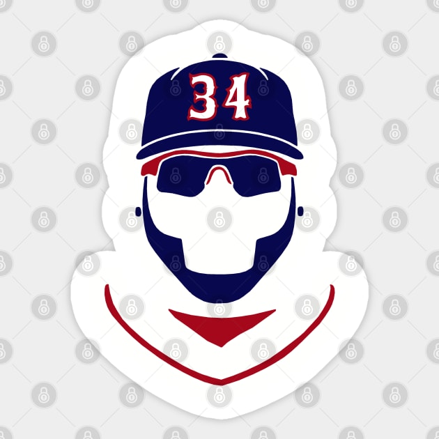 Big Papi Ortiz 34, Boston Baseball HOF Sticker by FanSwagUnltd